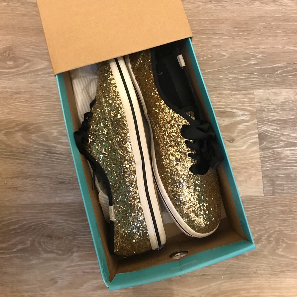 Gold glitter Kate Spade Keds